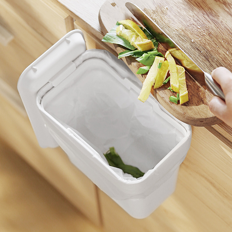 厨房厨悬余家垃圾橱柜桶718门壁挂式用分类挂收纳桶卫生间带盖纸