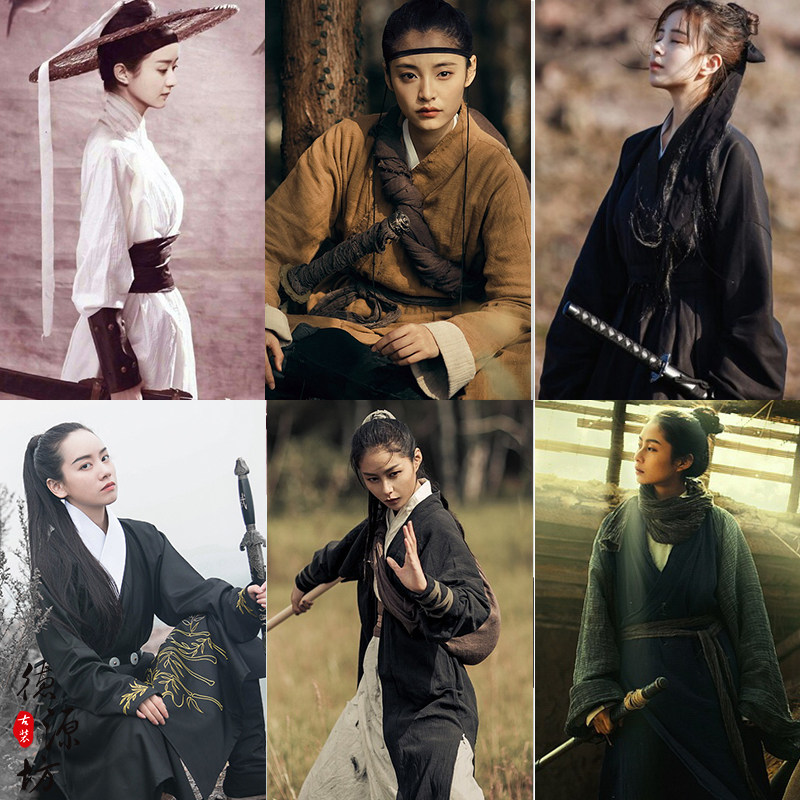 影视古装赵丽颖同款女侠棉麻服汉服影楼沙漠写真刺客演出服装优惠券