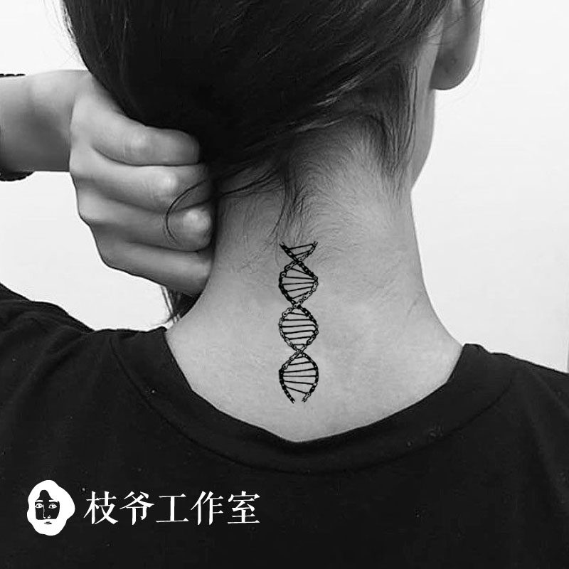 男生纹身贴_枝爷热血dna纹身贴帅气男生机械链条ai智能防水无毒持久