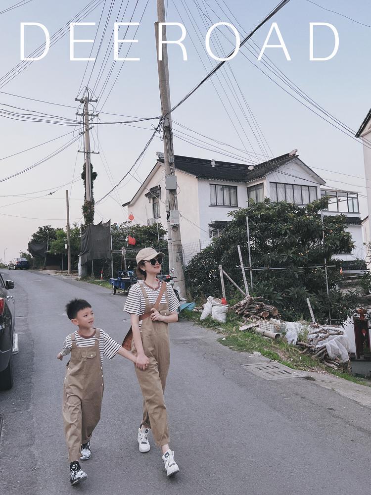 纯棉亲子装背带裤套装母子母女夏季新款奶fufu显瘦炸街洋气两件套