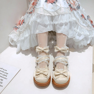 洛丽塔鞋子公主鞋女童皮鞋日系可爱萝莉演出单鞋小女孩厚底制服鞋