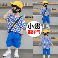 男童夏装洋气套装2022新款儿童装帅气男孩网红短袖夏季小童潮衣服