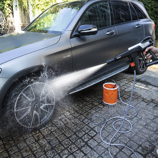 亿力锂电无线高压洗车机便携充电式水泵抢车载洗车器12v家用水枪