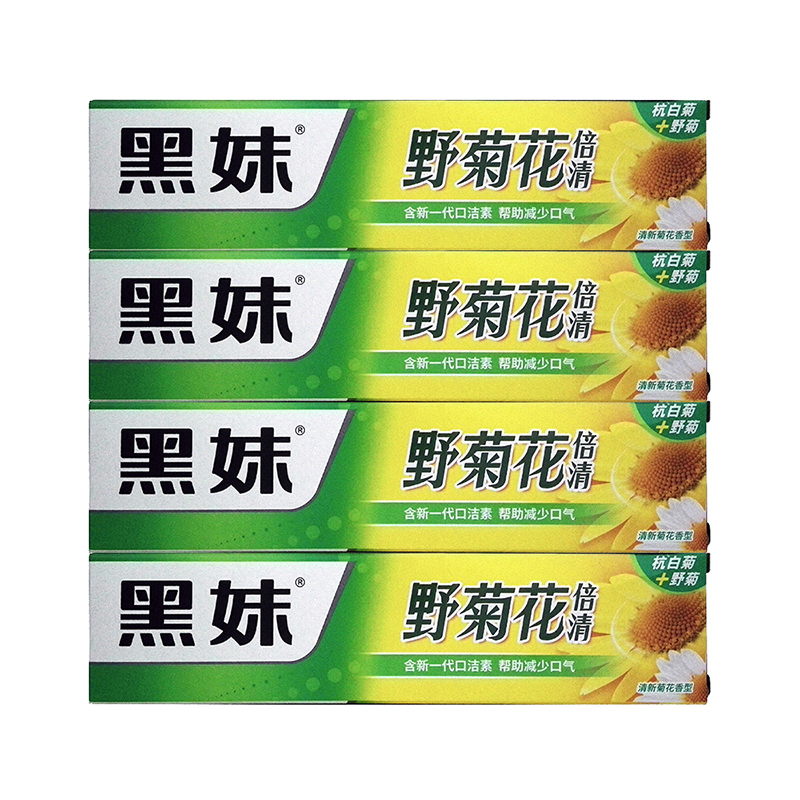 黑妹天然野菊花（倍清）牙膏210g四支特惠装口气清新缓解牙龈问题