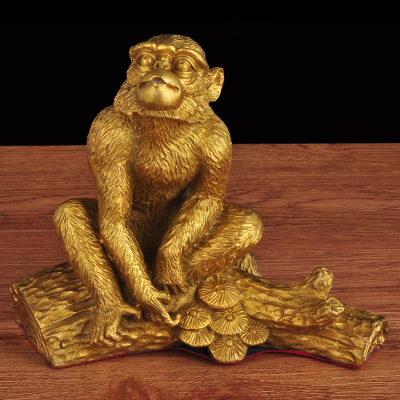 猴子客厅铜猴生肖猴招财猴家居玄关装饰工艺品公司开业礼品摆件