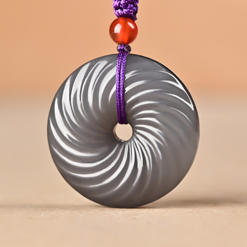 新疆和田玉轮回平安扣吊坠男女款天然玉石挂件新款时来运转玉项链