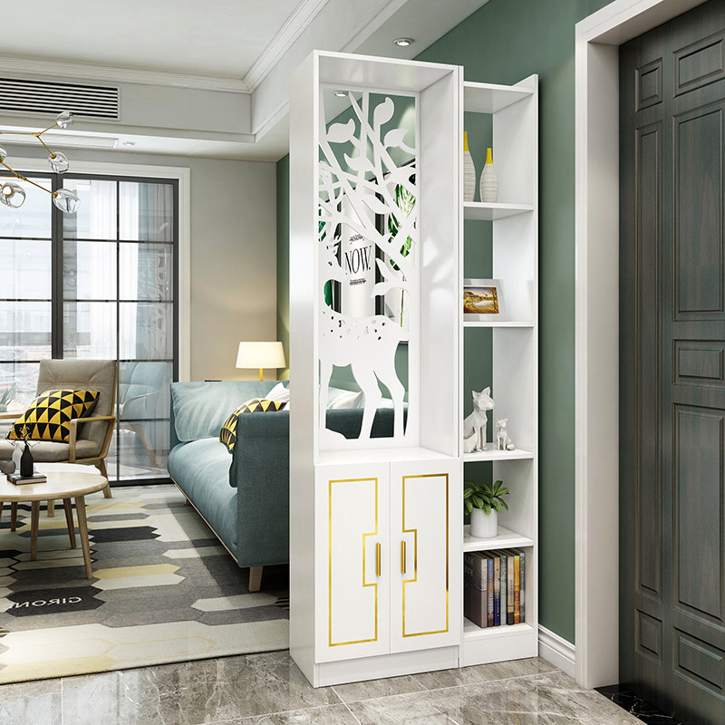 北欧式风格屏风隔断客厅轻奢进门口镂空玄关柜双面玄幻带鞋柜厨房