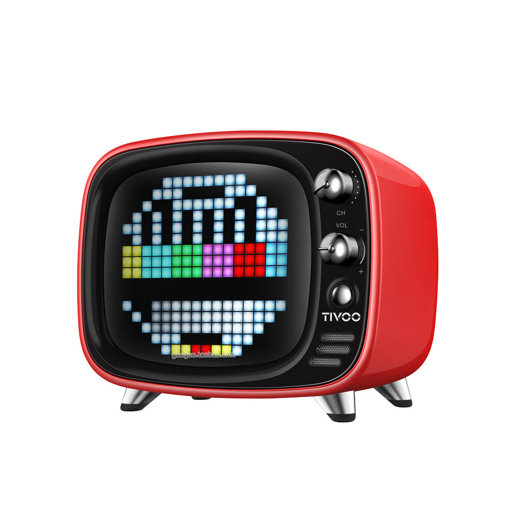 divoom tivoo电视造型像素无线蓝牙小音箱 插卡智能音响创意礼品_不