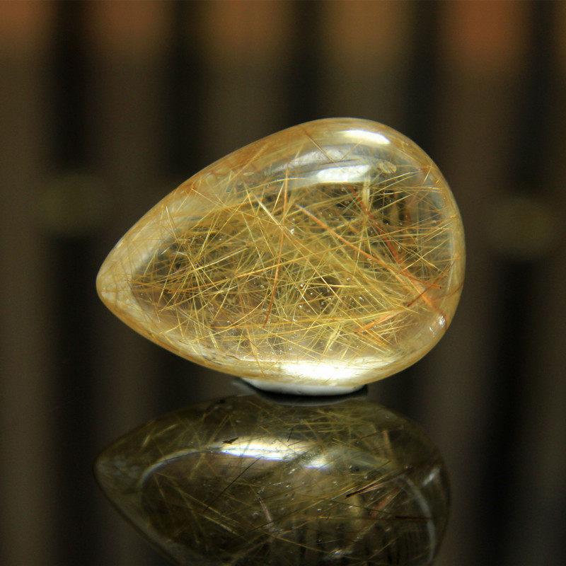 9.9g天然发晶吊坠裸石 发丝密 送证书