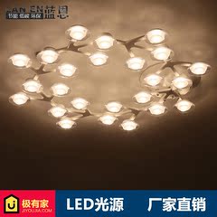 LED吸顶灯圆形简约创意客厅大厅卧室餐厅灯北欧个性艺术梅花吊灯