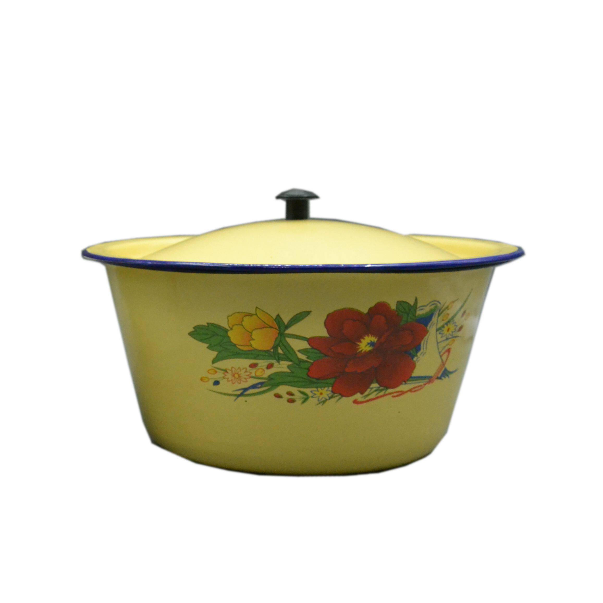 老式带盖搪瓷盆串串香火锅调料盆冰粉碗搪瓷猪油碗馅料盆面盆汤盆