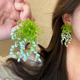 春绿 韩系彩色花朵耳环女小众设计感耳钉2025新款高级感气质耳饰