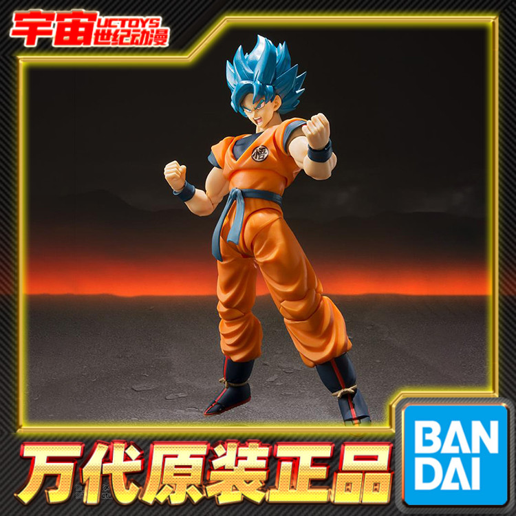 预定 万代 shf 超级赛亚人神 孙悟空 蓝发 龙珠超 可动 手办