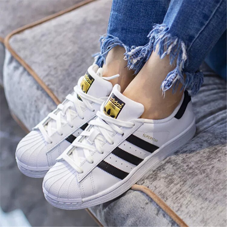 adidas阿迪达斯男鞋女鞋三叶草小白鞋金标贝壳头女款情侣鞋eg4958