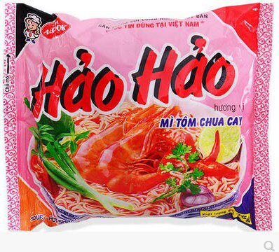 12包包邮越南进口方便面haohao面酸辣虾好好面快餐面泡面干脆面-标题