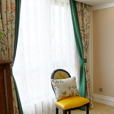 美式窗帘客厅美式乡村