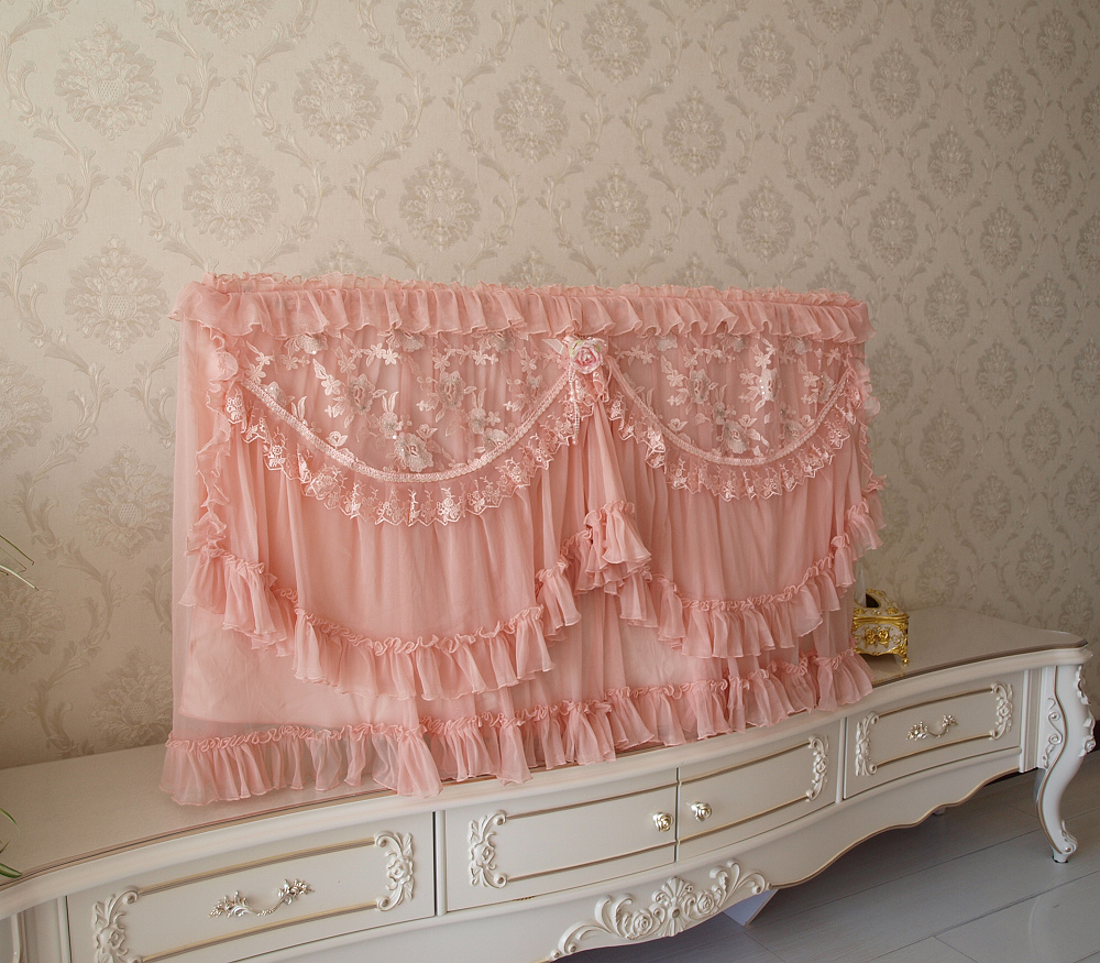 包邮博文品牌春意盎然高档欧式刺绣47525565寸液晶电视机罩防尘套