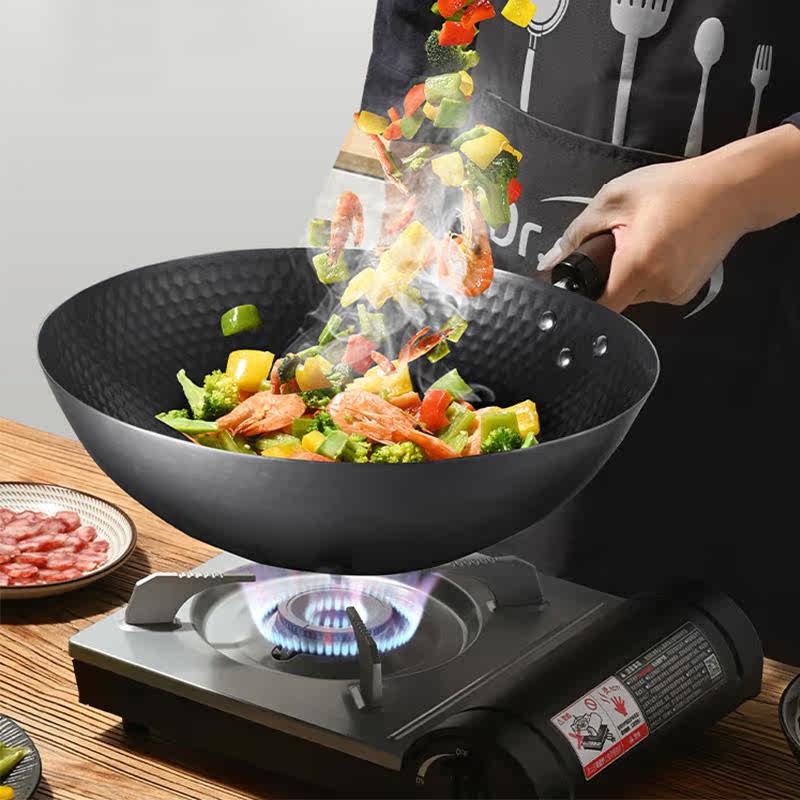 高品质戴姆勒轻量型窒氮铁锅铁含量99%以上0涂层物理不沾不易锈