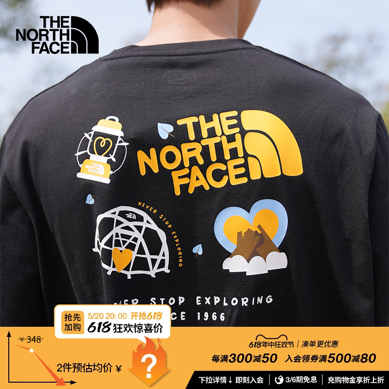 TheNorthFace北面短袖T恤情侣款舒适透气爱心户外夏季新款|8DEM