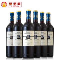 五粮液股份法国原瓶进口红酒 路易艾希纳美乐干红葡萄酒750mL*6瓶