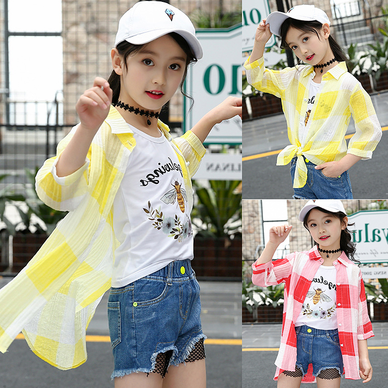 Sun protection clothing for girls 2019 girl new pattern 9 years Net Red Western style CUHK Cotton and hemp Korean Edition Mid length version childrenin the Children/Baby/Family fitted , Children's outdoor clothing , Children's skin clothing/Sun protection clothing category - from Buy2taobao.com to provide professional Taobao agent buy service