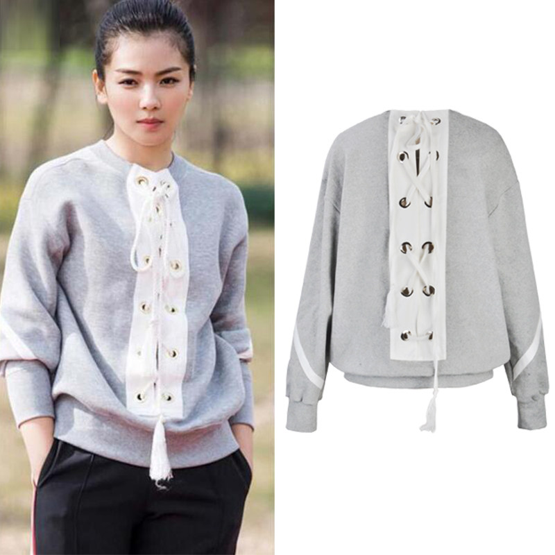 特价欢乐颂同款 时尚_欢乐颂2刘涛安迪同款长袖圆领时尚加厚卫衣秋冬