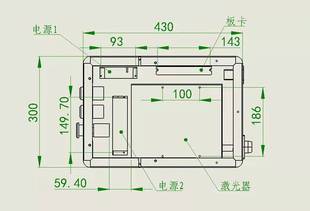 光纤激光打标机机柜铝合金柜子激光器机箱机壳电控箱钣金便携式