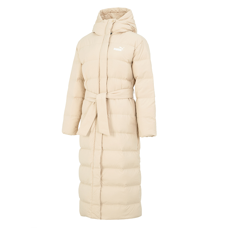 puma彪马官方正品长款羽绒服女2023春季新款过膝连帽棉服运动外套