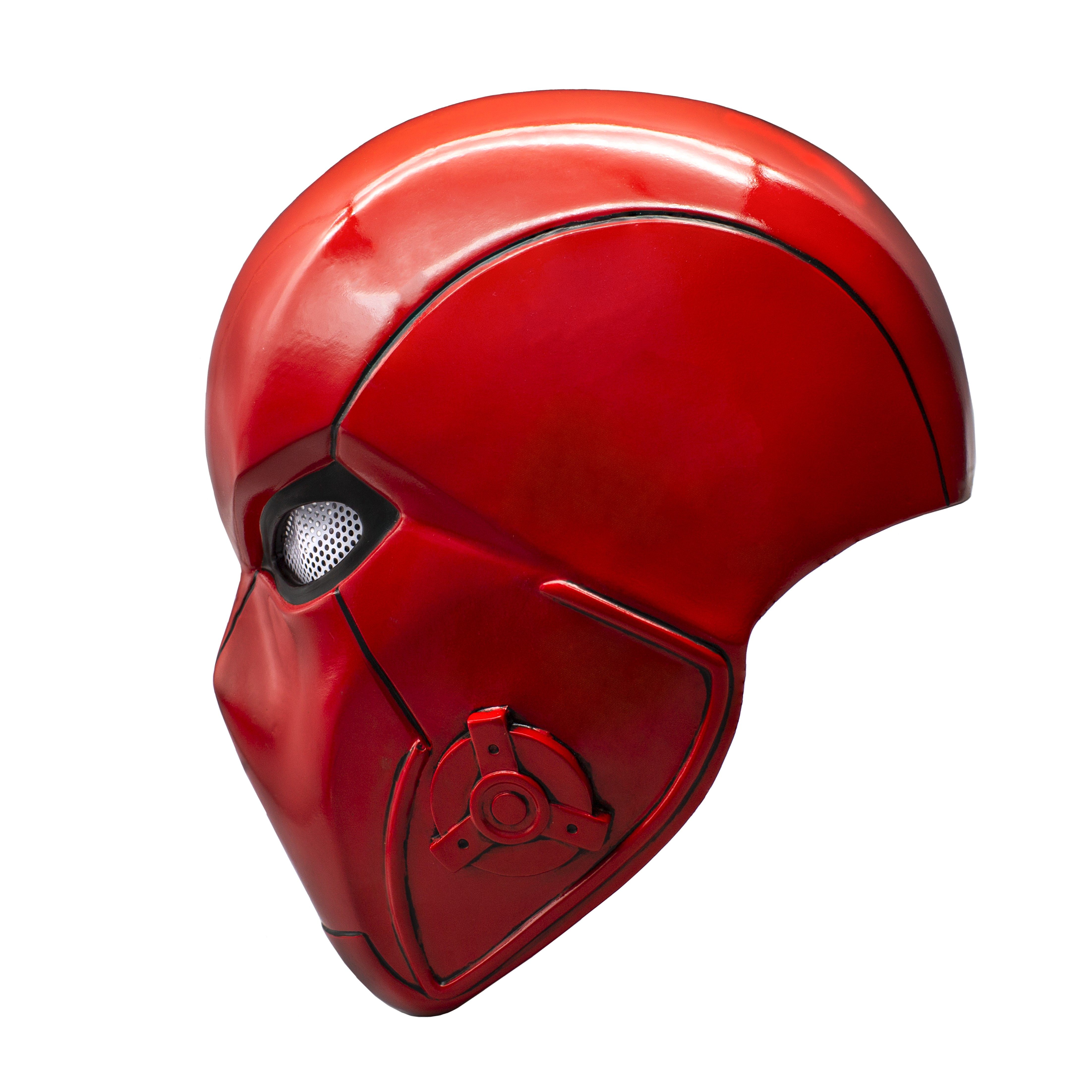 red hood红头罩红帽火魔头盔蝙蝠侠batman罗宾面罩万圣节头盔漫咔