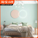 薄荷绿墙纸蓝色系纯色素色浅绿色现代简约无纺布卧室客厅家用壁纸
