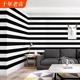 黑白竖条纹墙纸方格子几何图案线条工作室卧室客厅电视背景墙壁纸