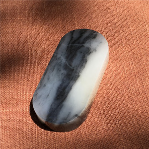 黑白分明玉牌新疆和田青花墨玉籽料平安无事牌玉佩天然玉石挂件