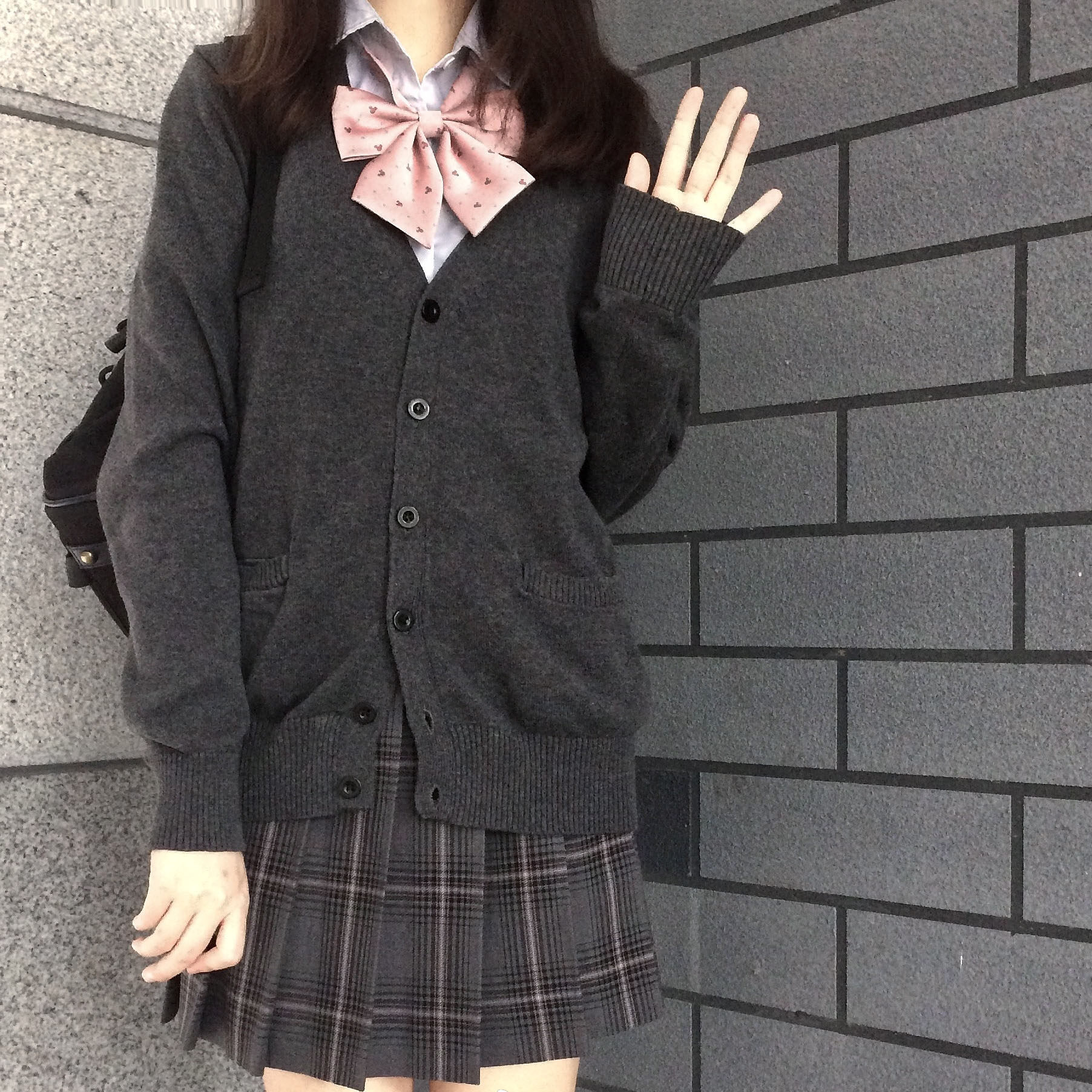 兔仔通告开衫秋冬季学院jk制服毛衣学生百搭工作服