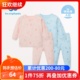 丽婴房宝宝儿童针织纯棉内衣2021年春季新品婴幼儿两粒扣内衣套装