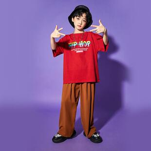 街舞套装男童潮服儿童嘻哈炸街hiphop童装夏季时尚女童酷炫演出服