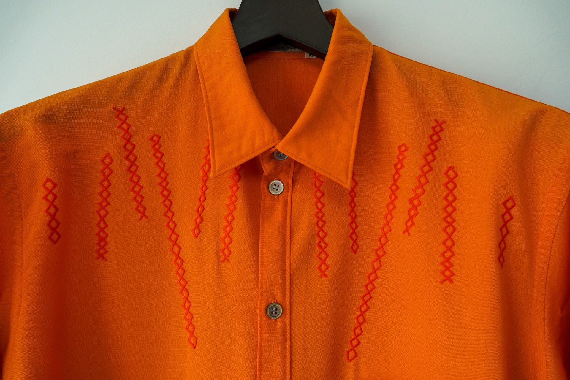 Yohji Yamamoto 1990SS Diamond Embroidery Shirt — front