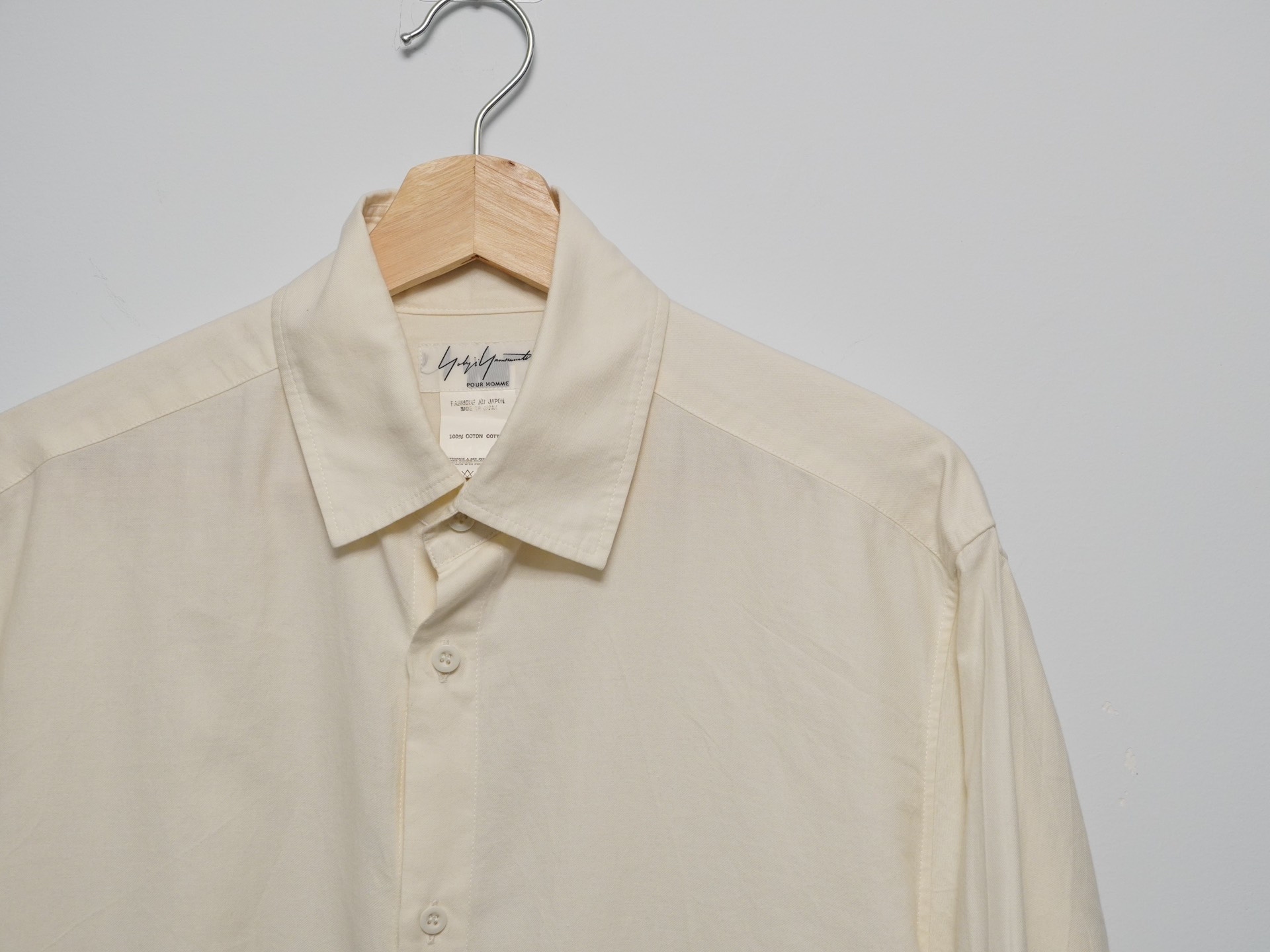 Yohji Yamamoto 2002SS Striped Off-White Shirt — front