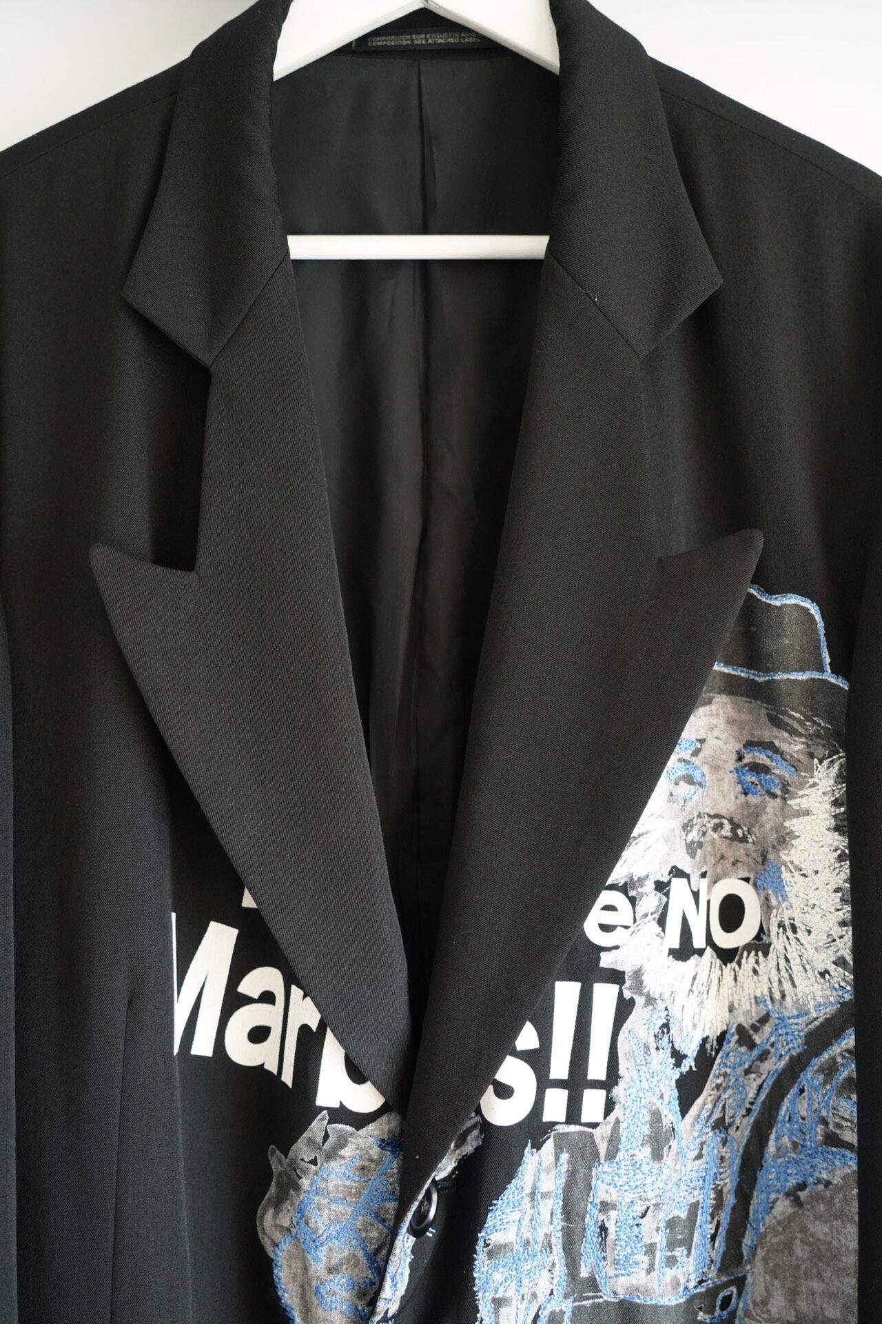 Yohji Yamamoto 17AW Worker Embroidery Suit — label