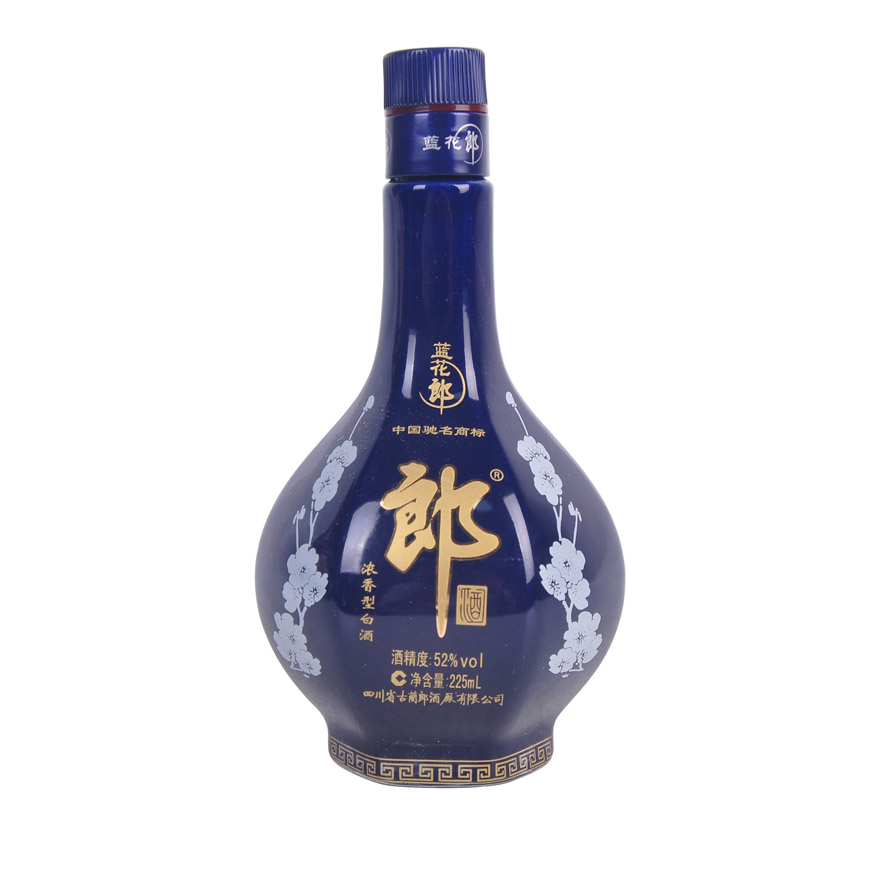 橘子(q25)2008年 双瓷经典 蓝花郎酒 52度 225ml【b-54】