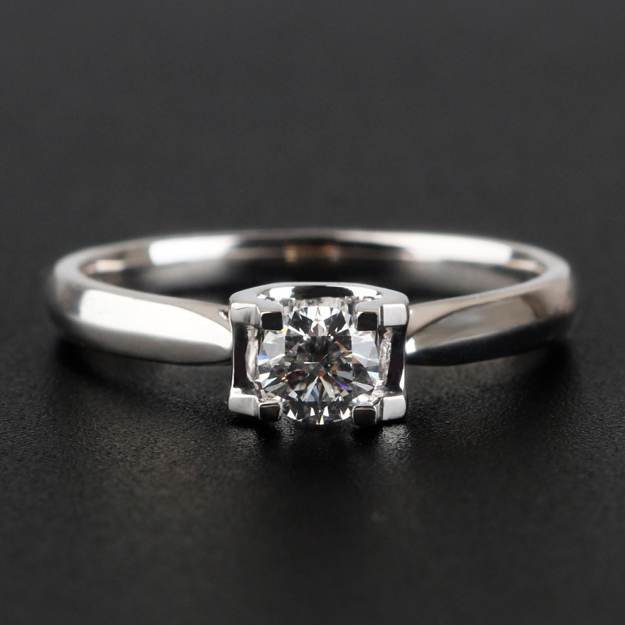 千里云gia 0.50克拉 d色 vs2净度 g切工 赠18k金经典牛头款戒托