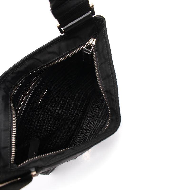 [9.5新]普拉达prada女士尼龙单肩包真皮初生小牛胎皮黑色440103