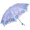 雨傘防紫外線太陽傘三折輕巧傘遮陽傘防曬傘3320E民族之花 3#藍色 雨傘防紫外線太陽傘三折輕巧傘遮陽傘防曬傘3320E民族之花 3#藍色