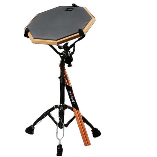 ipusen 哑鼓垫 套装哑鼓 单鼓 12寸哑鼓 练习鼓 架子鼓 爵士鼓 练_不