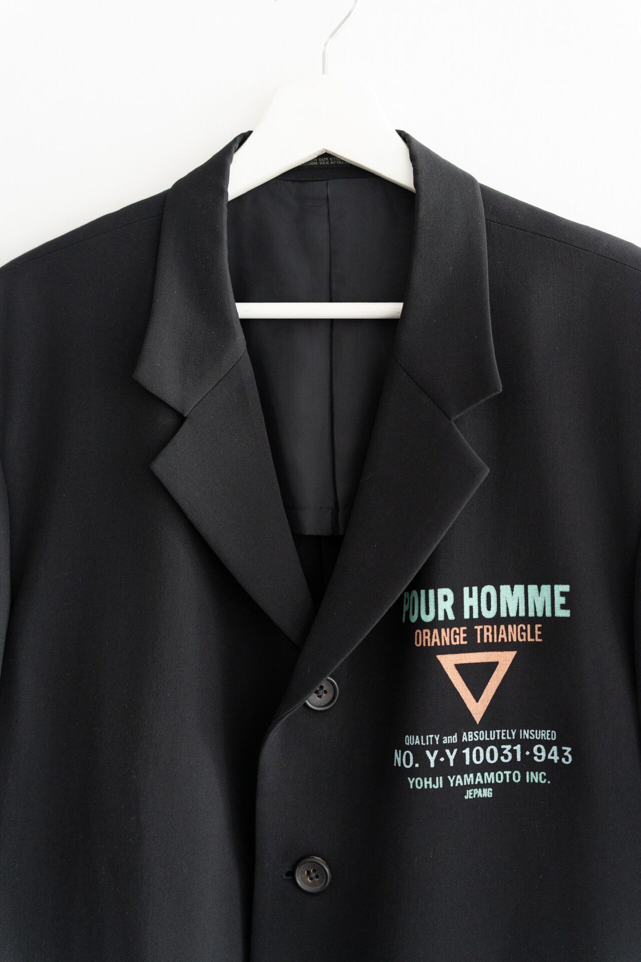 Yohji Yamamoto 93ss Chest Print Suit — detail