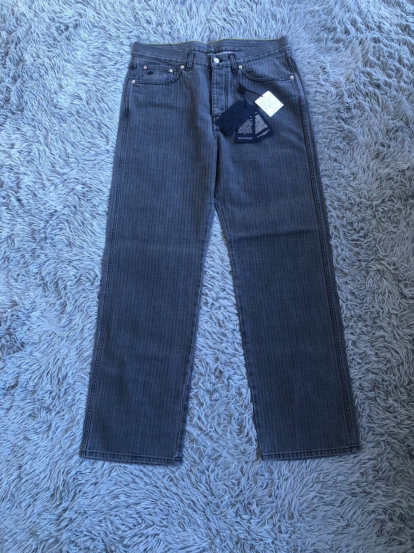 Louis Vuitton Washed Dark Gray Jeans