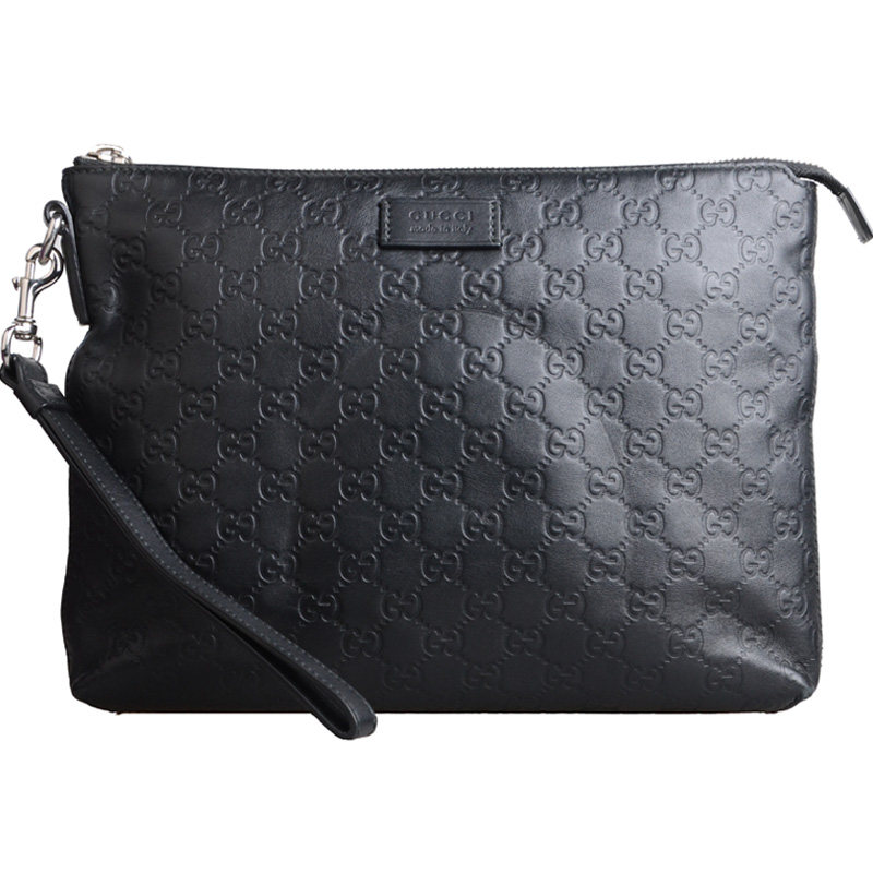 [9.5新]古驰牛皮手拿包正品男包奢侈品手拎包