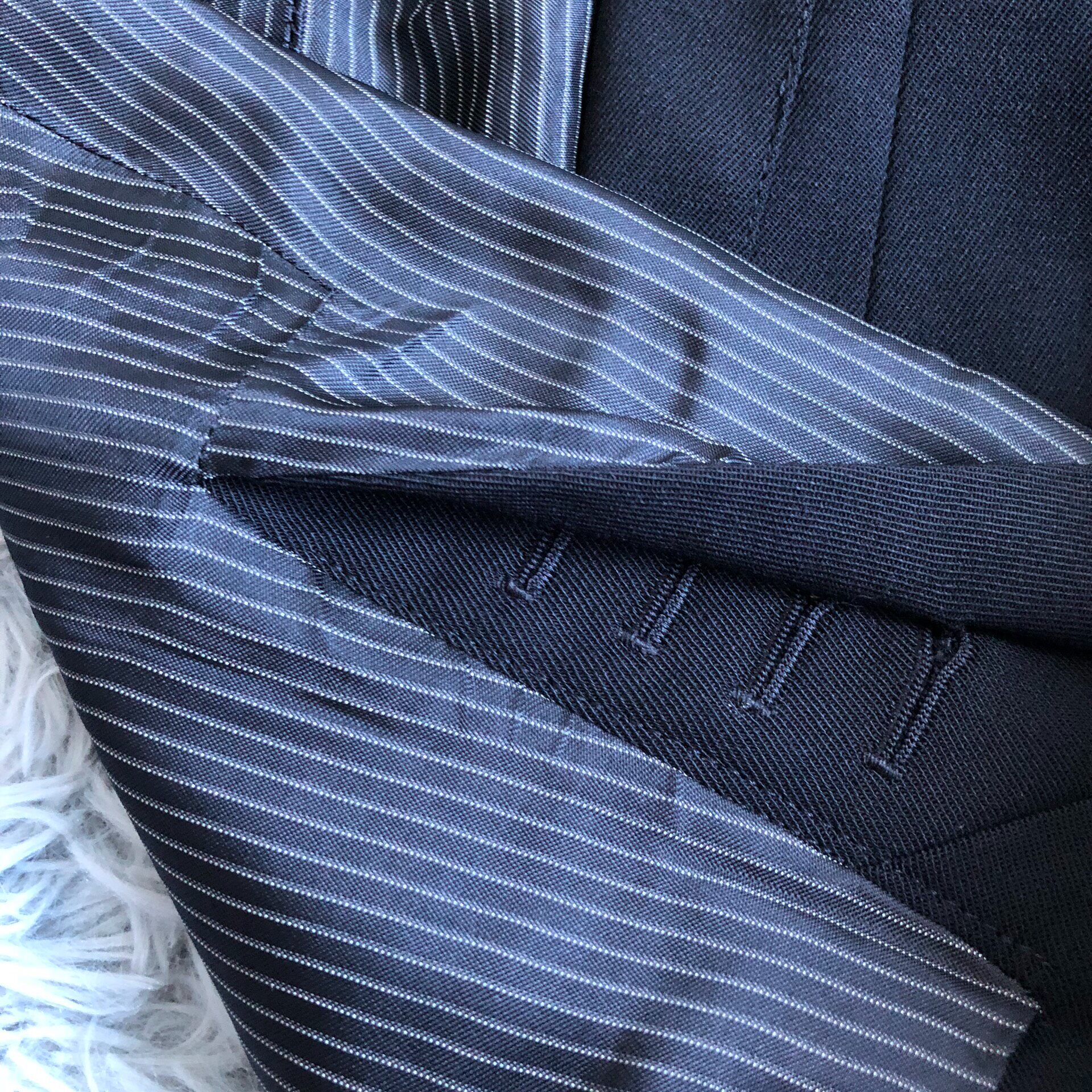 Dior Homme Striped Sleeve Wool Blazer — detail