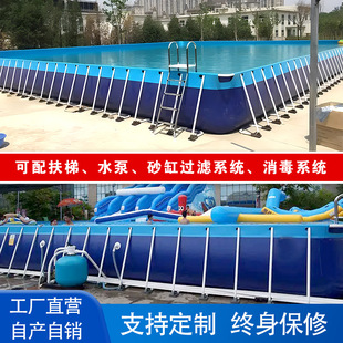 大型支架游泳池户外移动组装蓄水池帆布水池成人儿童水上乐园泳池