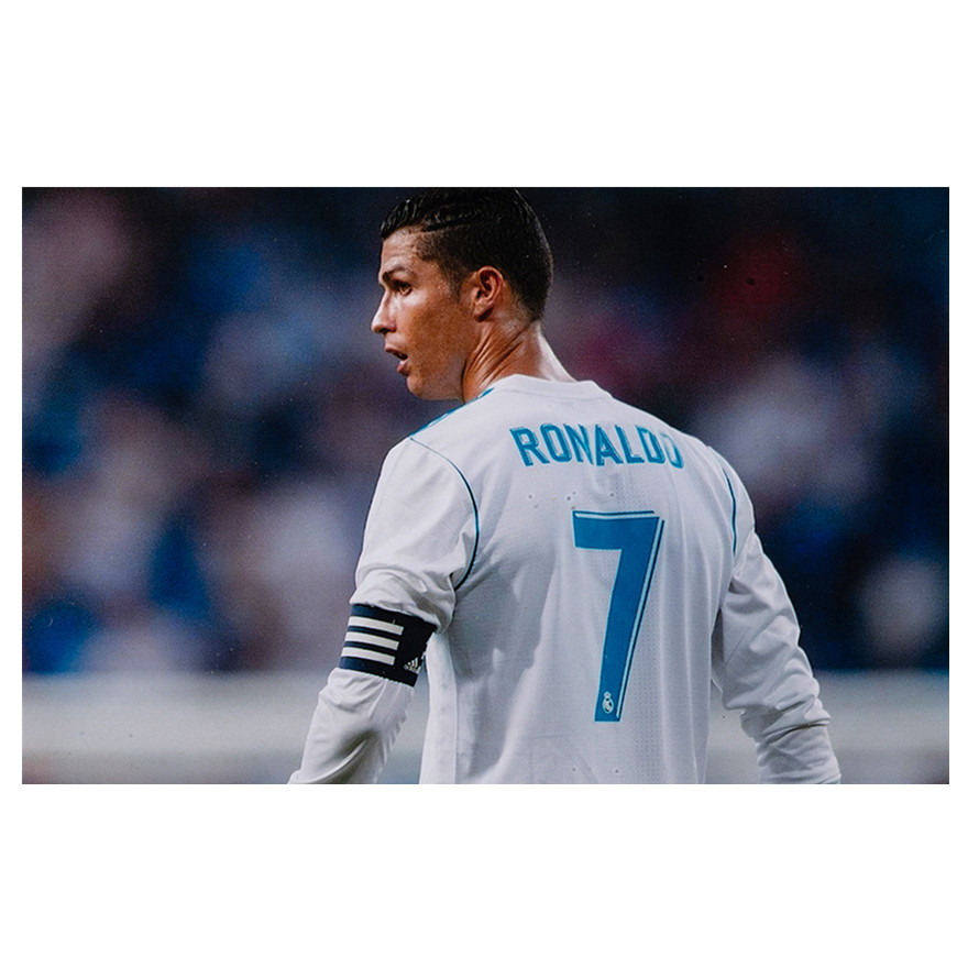 北半球提供 c罗亲笔签名 17-18赛季皇家马德里主场球衣 含装裱