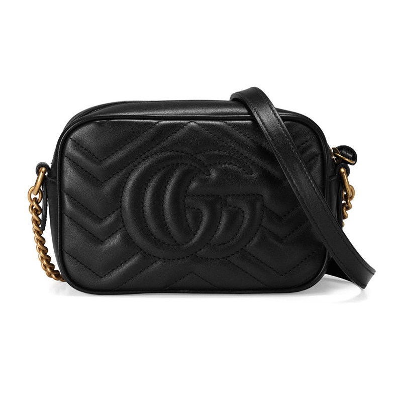 【阿里闪拍】【全新】gucci古驰女士黑色牛皮链条包448065